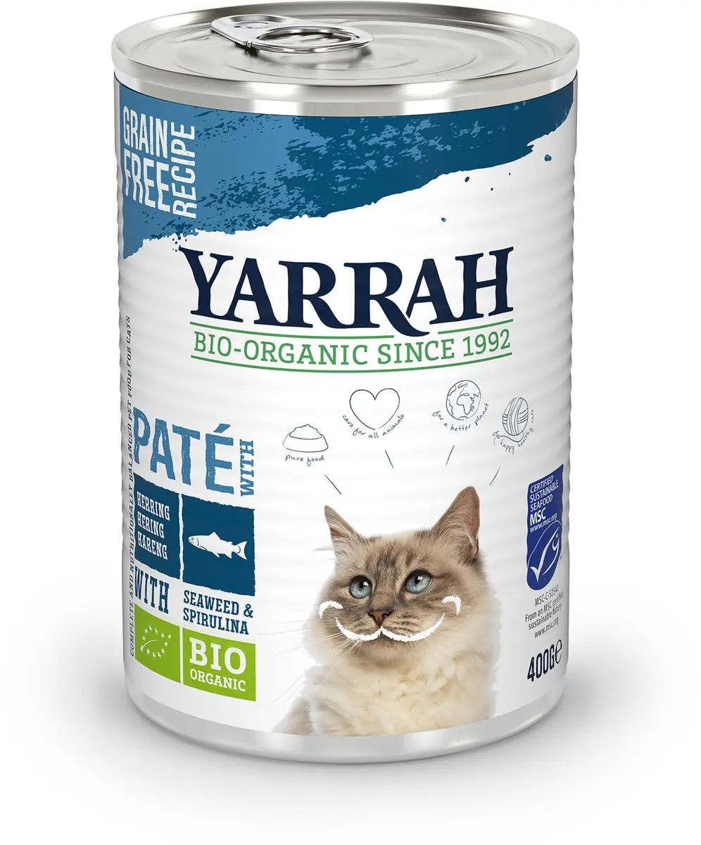Yarrah Bio Kattenvoer Paté Vis 400g