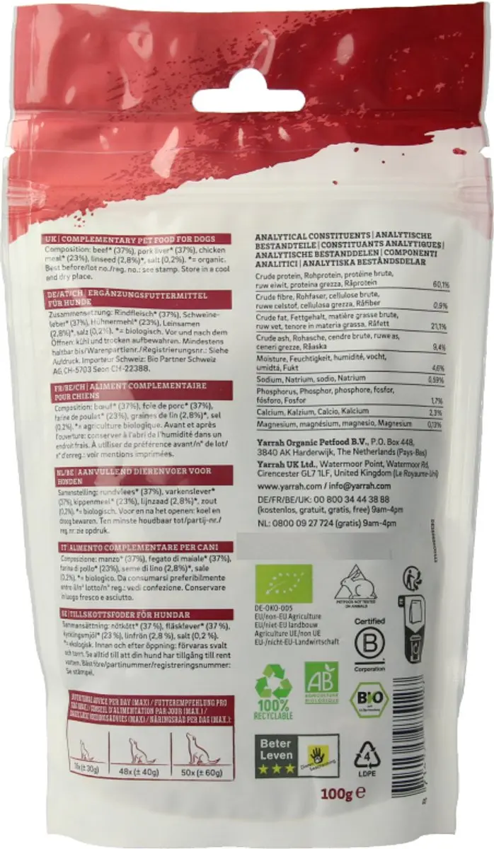 Yarrah Mini Bites Bio Hondensnack - 100g - afbeelding 5 van 6