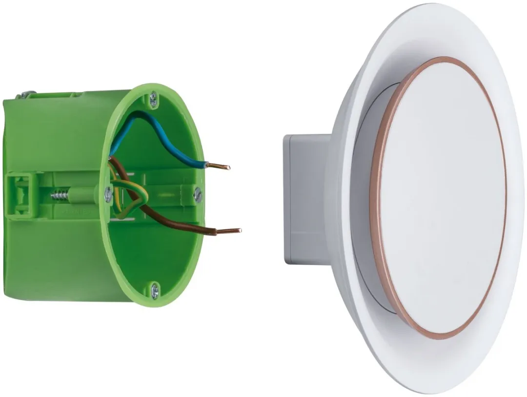 Paulmann Neordic LED-wandinbouwlamp 2W 30lm 2700K - Ø12.3cm Wit mat - afbeelding 6 van 6