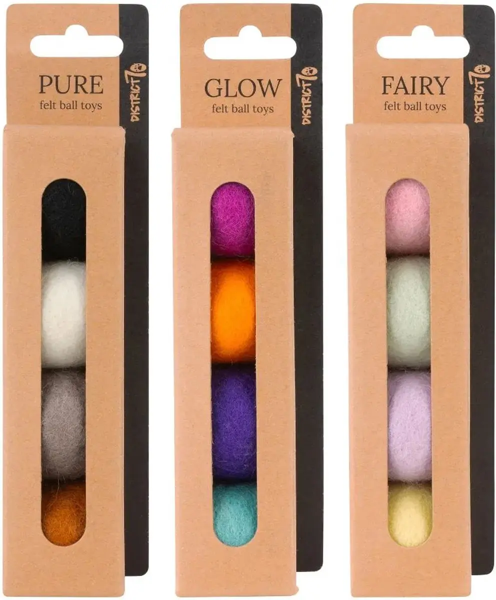 District 70 Glow Kattenspeelgoed - Ø3.5cm - 4 stuks - afbeelding 2 van 6