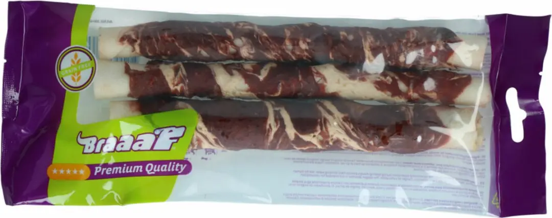 Braaaf Hondensnack Twister Lam Vis - 10x 180 gr - afbeelding 3 van 6