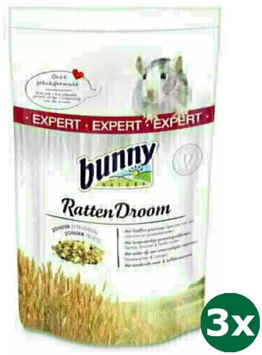 3x500 gr Bunny nature rattendroom expert