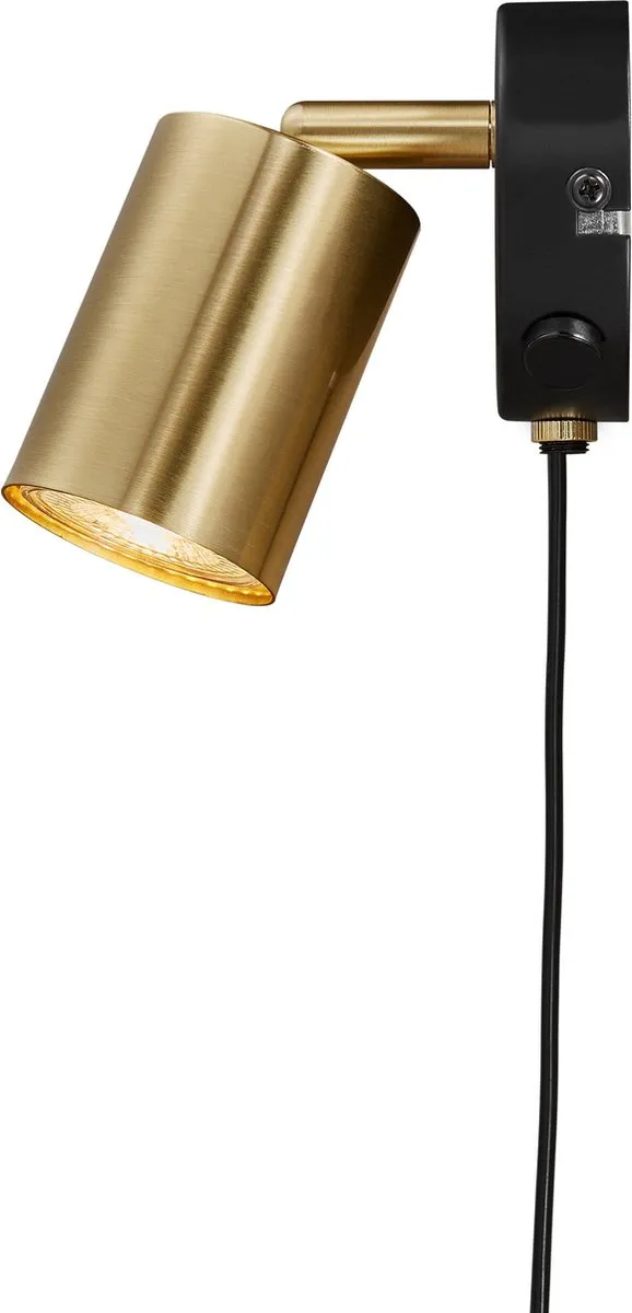 Nordlux Explore Wandlamp GU10 - Messing/Zwart