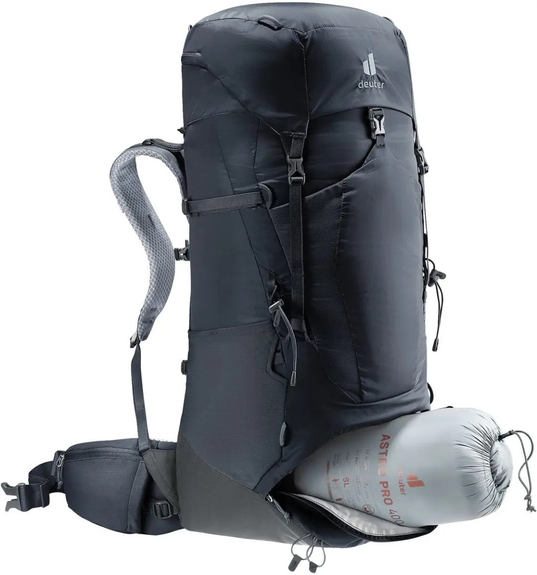 Deuter Aircontact Lite 50+10 Trekkingrugzak - 60L - Zwart - afbeelding 4 van 6