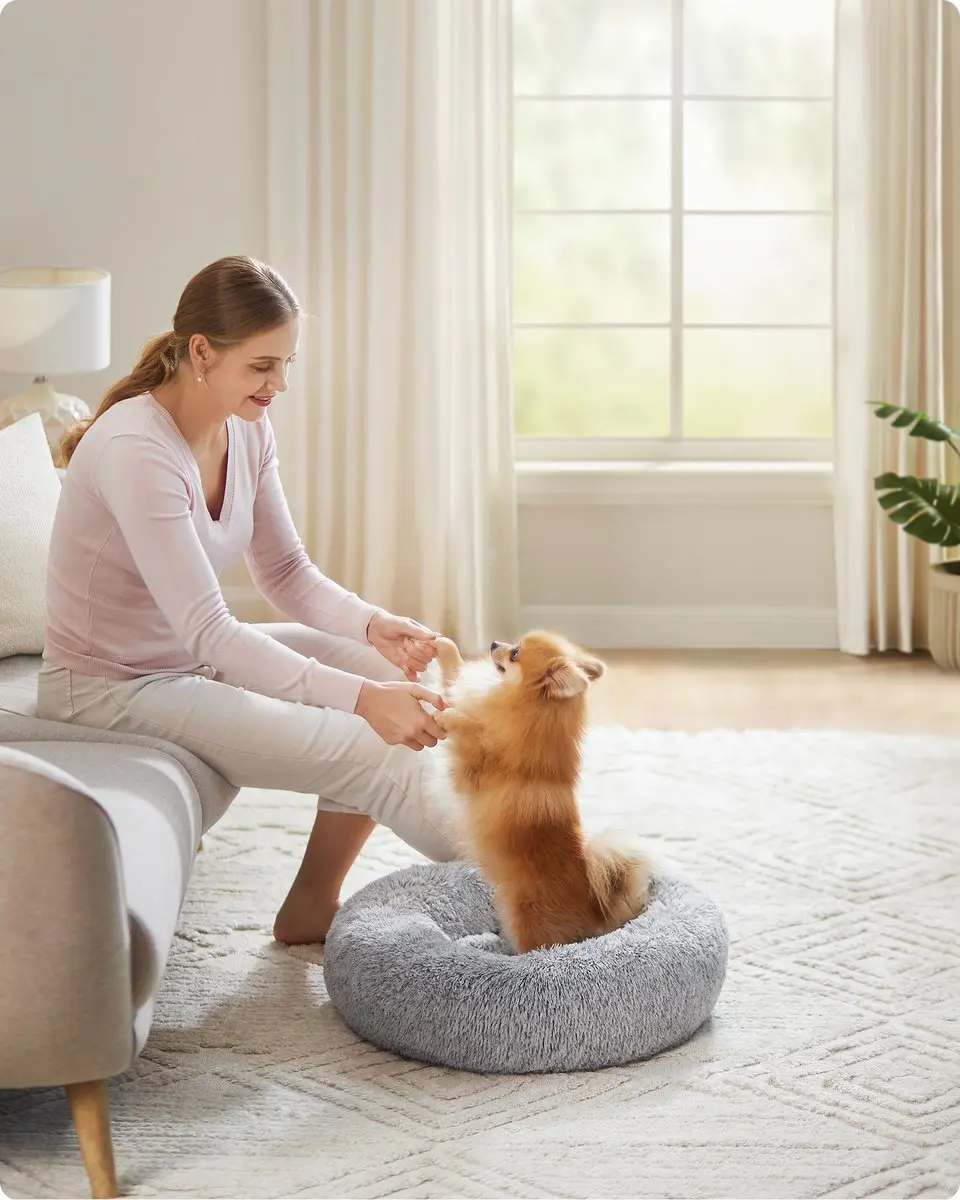 Feandrea Doggo Hondenbed - Ø60cm - Grijs - afbeelding 4 van 4