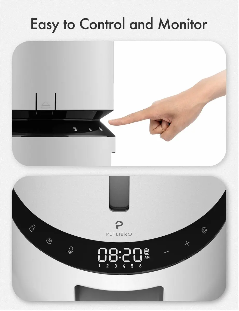 PETLIBRO Graanschuur PL-AF005-91W Voerbak - 3L - Wit - afbeelding 2 van 6