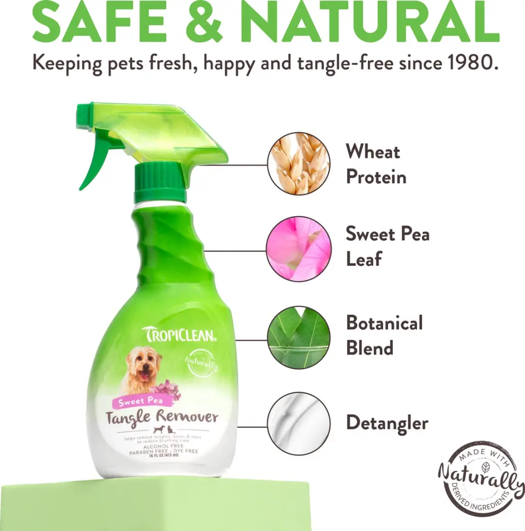 TropiClean Anti Klit Spray Hond en Kat - 473ml - afbeelding 3 van 6