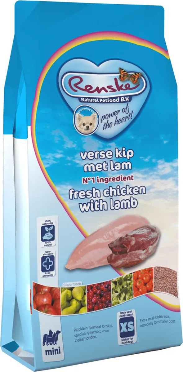 Renske Adult Mini Hondenvoer Kip Lam 2kg - 4 Stuks