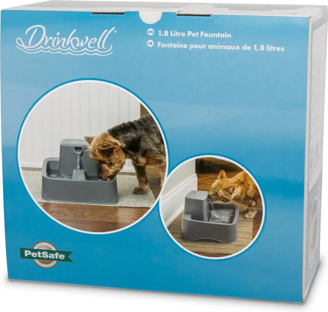 PetSafe Drinkwell® 1.8 litre Pet Fountain - Drinkfontein voor kleine honden en katten - Met vrijvallende waterstroom en verstelbare stroomsnelheid - 1,8 liter - Drinkfontein 1,8 liter - afbeelding 6 van 6
