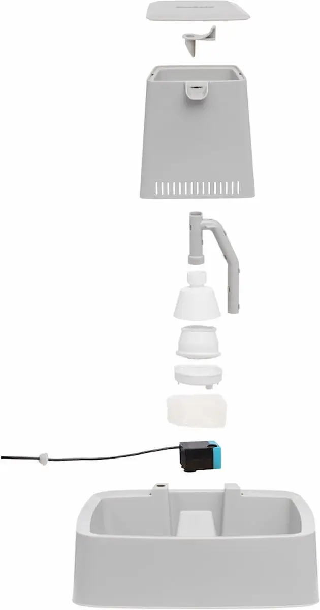 PetSafe Drinkwell® 1.8 litre Pet Fountain - Drinkfontein voor kleine honden en katten - Met vrijvallende waterstroom en verstelbare stroomsnelheid - 1,8 liter - Drinkfontein 1,8 liter - afbeelding 5 van 6
