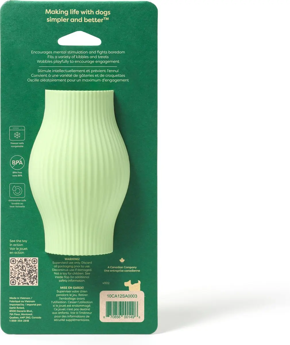 Earth Rated Rubber Traktatiespeelgoed 11x7cm - Groen - afbeelding 3 van 6