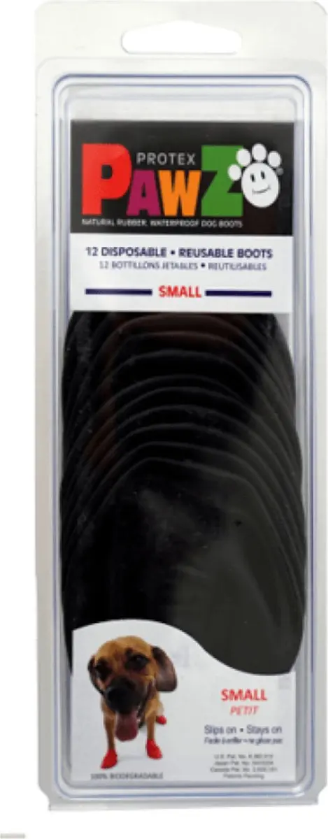 Pawz Hondenschoenen S - 6,4cm - Zwart 12 stuks - afbeelding 2 van 6