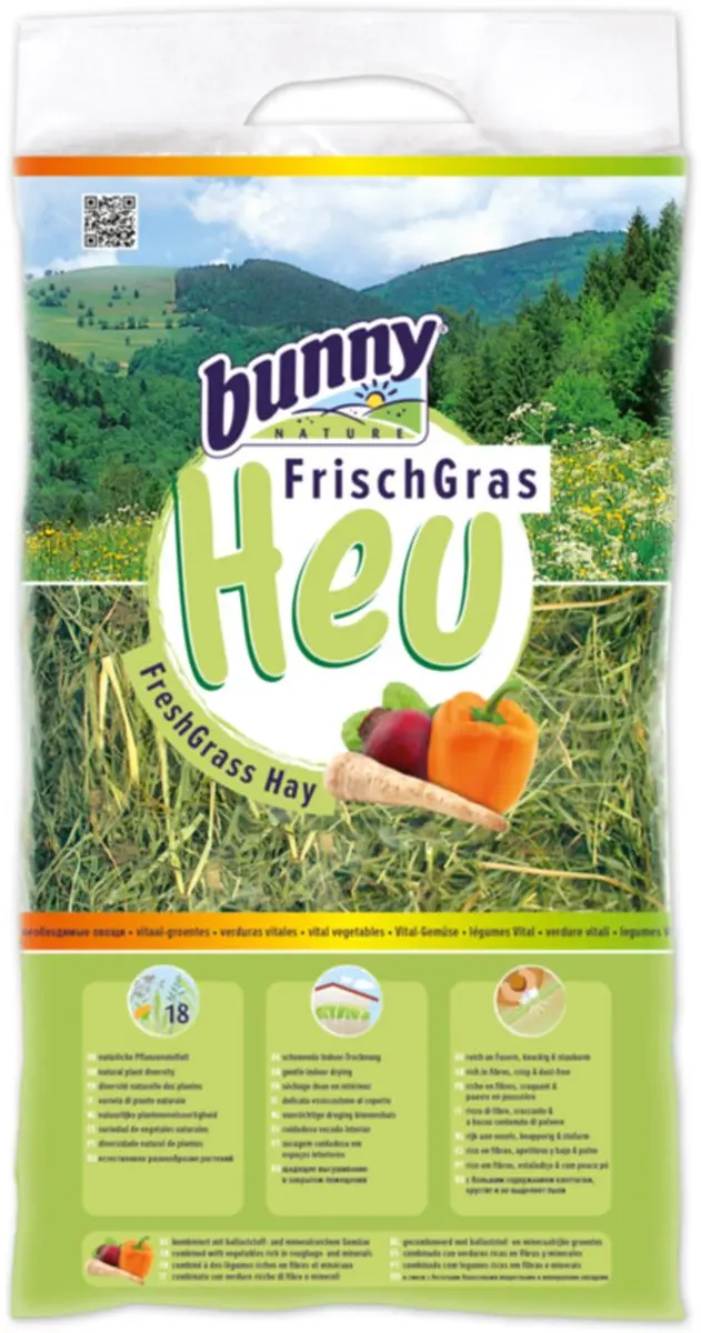 Bunny Nature Knaagdiervoer Vers Gras Hooi Groente 500g
