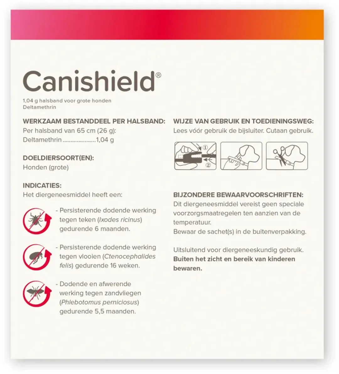 Beaphar Canishield Anti-Teken Vlooienband Hond XL - 64ml