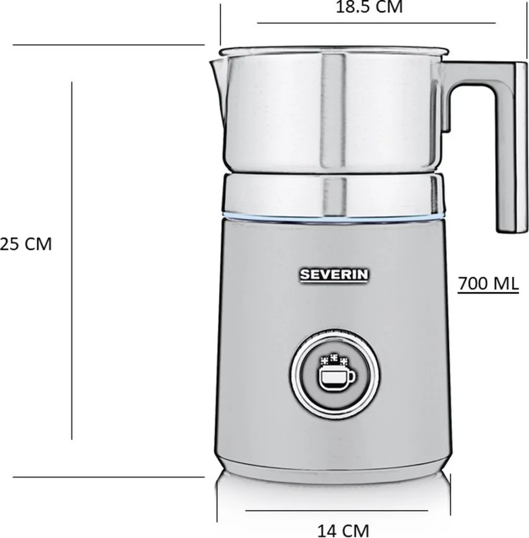 Severin SM 3587 Inductie Melkopschuimer 700ml - OLED-display