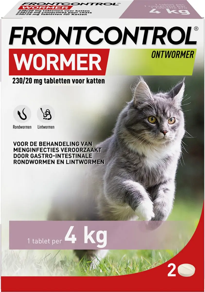 Frontcontrol Ontwormingstabletten Kat - 2 Tabletten - afbeelding 4 van 6