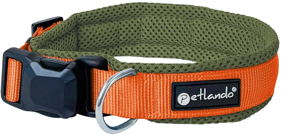 Petlando Magnetech Halsband Olive/Orange