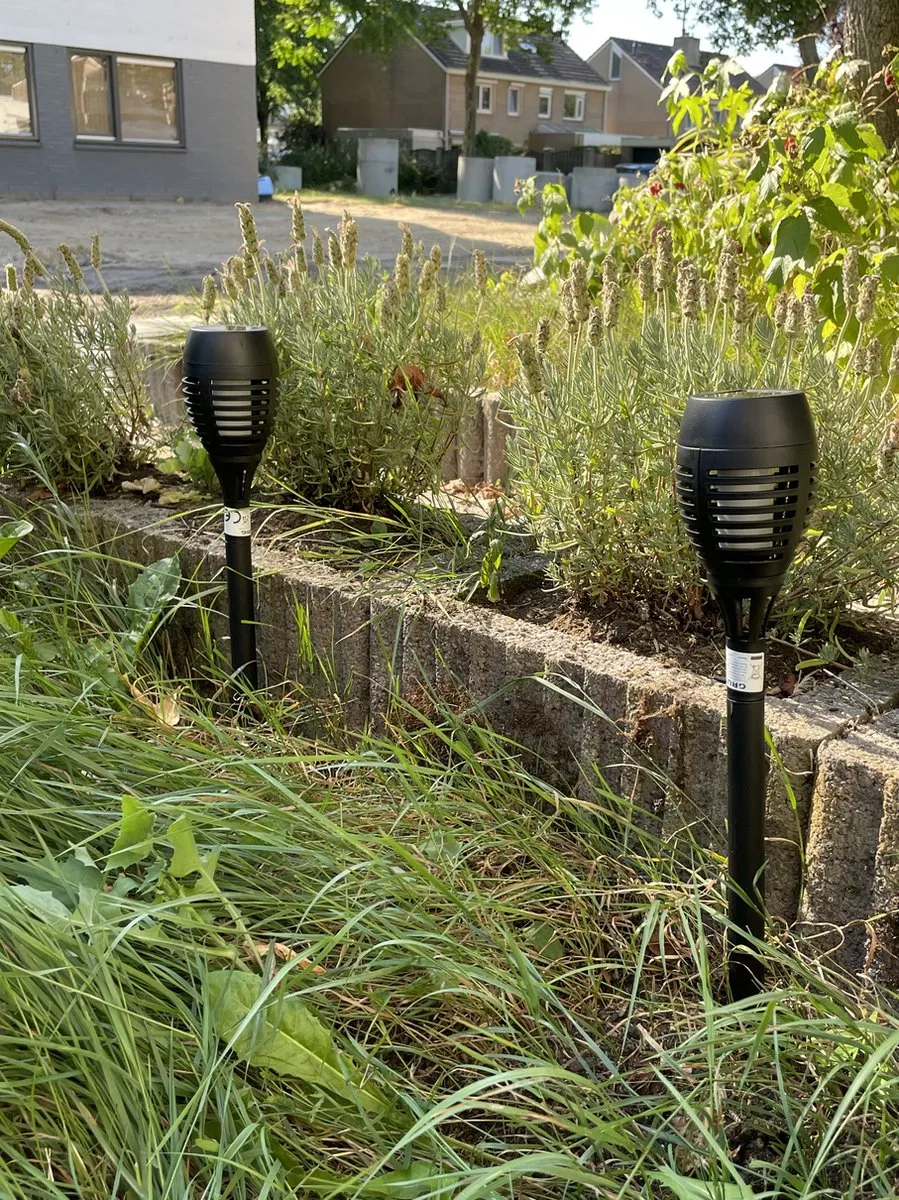 Grundig Halloween Horror Solar LED Tuinfakkels 48cm - 2 Stuks