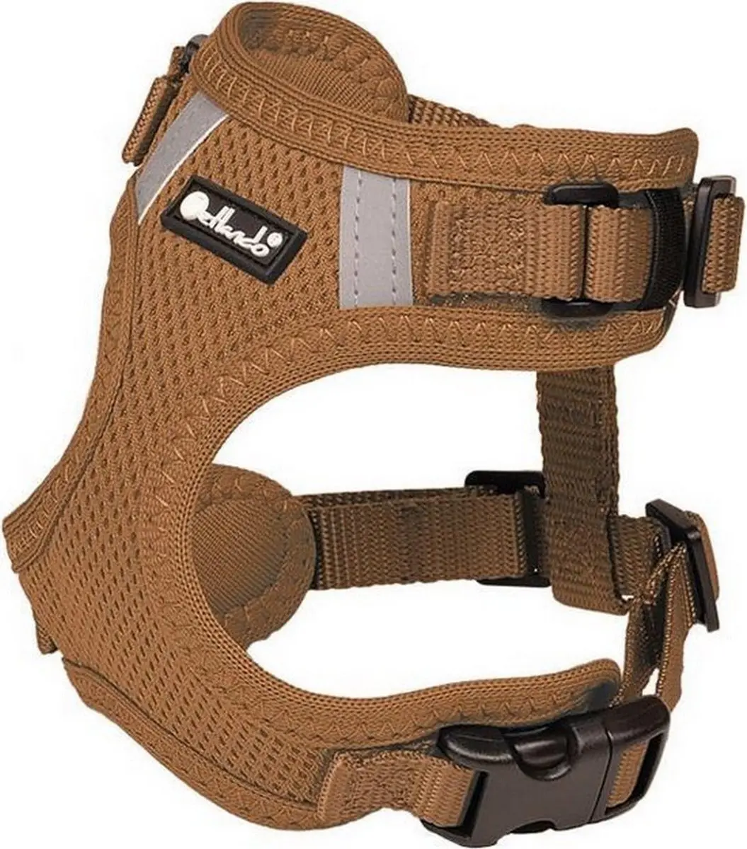 Petlando Hondenharnas Mesh Vest Cognac