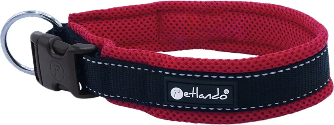 Petlando Hondenhalsband Outdoor Rood&Zwart