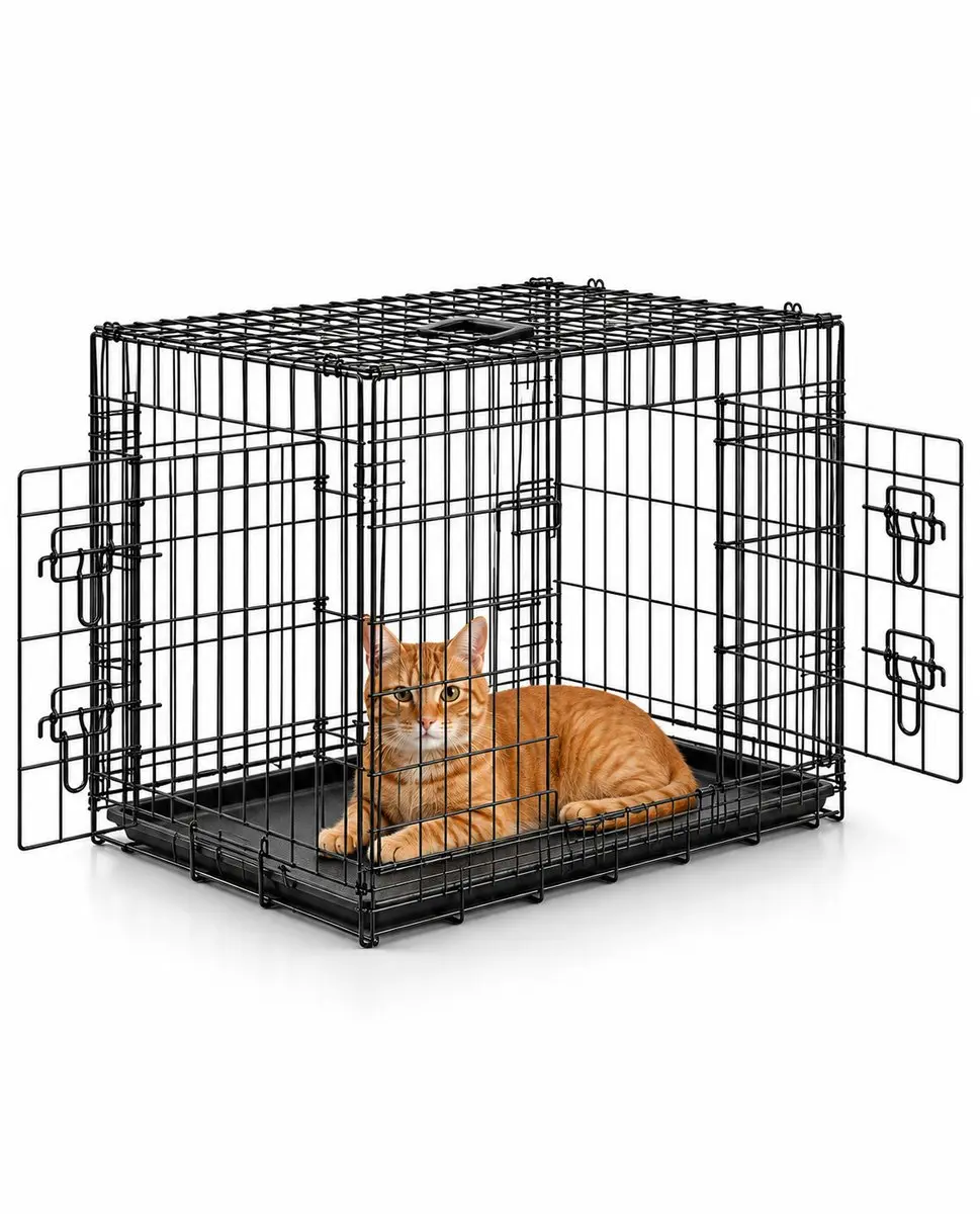 lionto Katten transportkooi, met scheidingswand & slot 92x58x64 cm