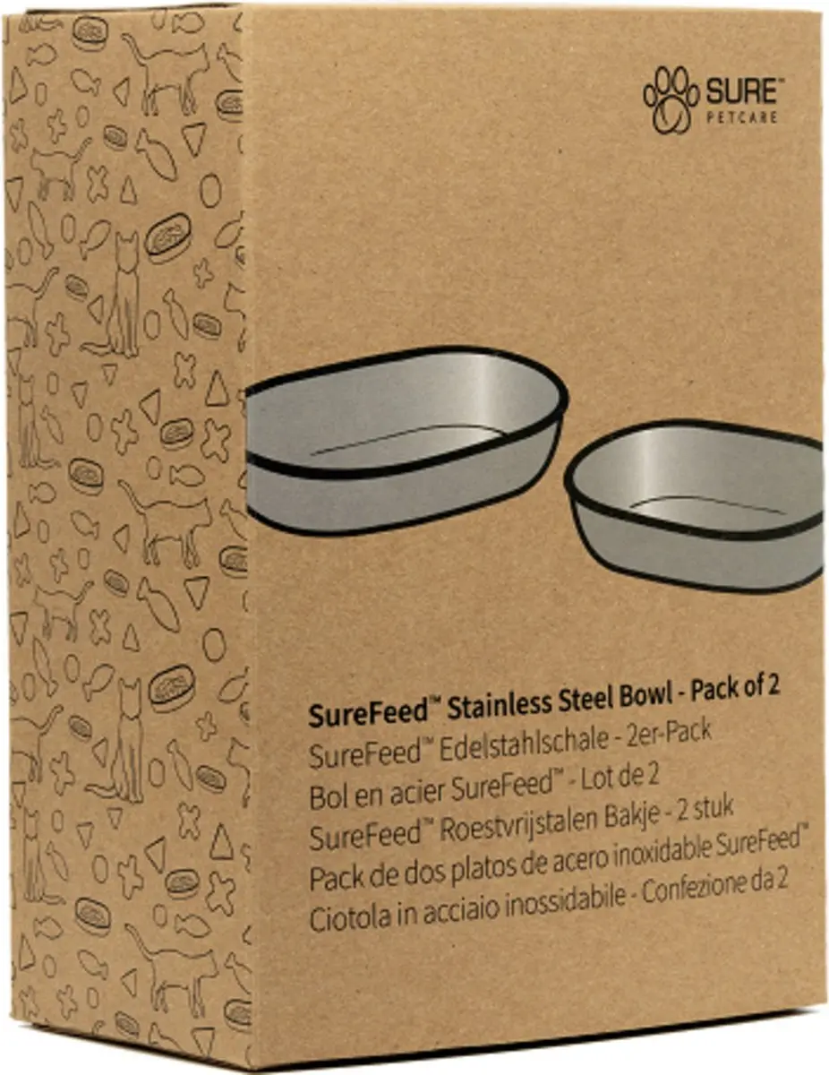 Surefeed Roestvrijstalen Voerbakje 40cl
