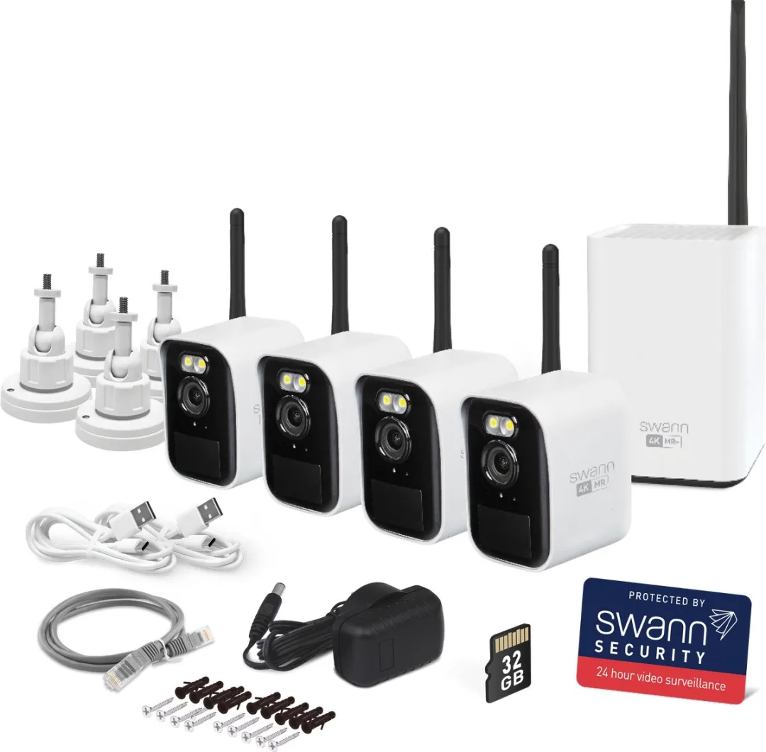 Swann MaxRanger4K Mini MRMINISD4-EU Buitencamera 4K - 4 Stuks - Wit
