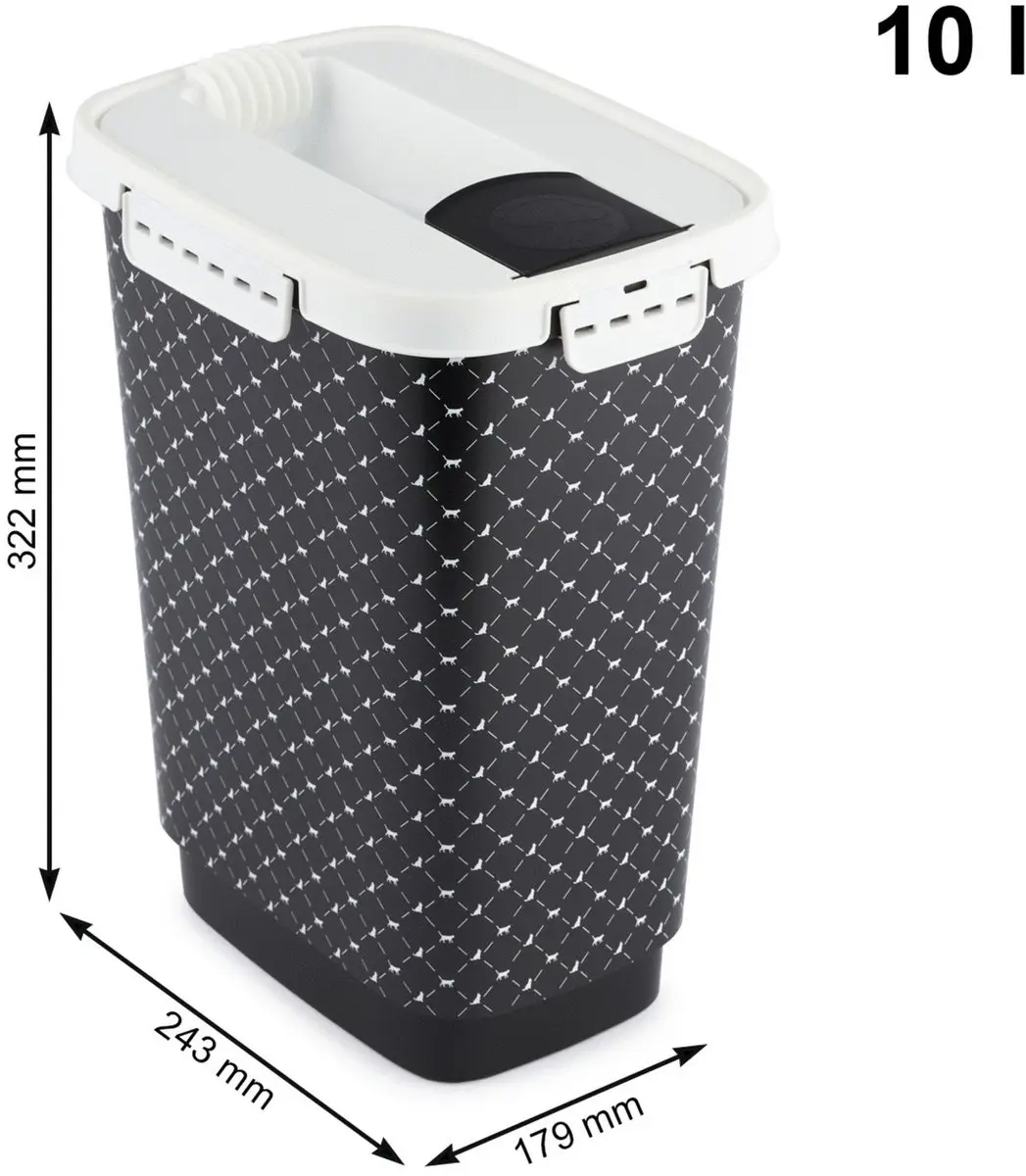 Rotho Mypet Voercontainer Zwart&Wit
