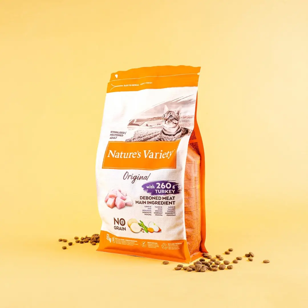 Nature's Variety Original Sterilized Kalkoen Kattenvoer - 1,25kg - afbeelding 5 van 6