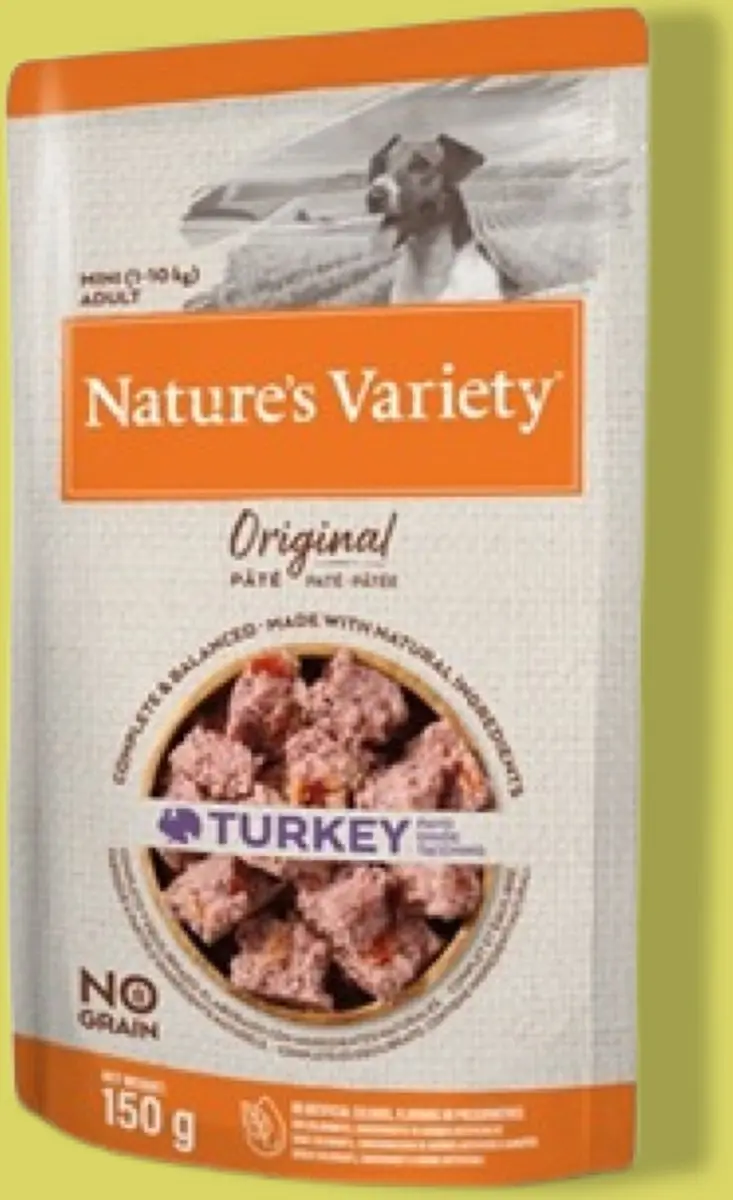 Nature's Variety Original Mini Pouch Kalkoen - 8x150g - afbeelding 3 van 3