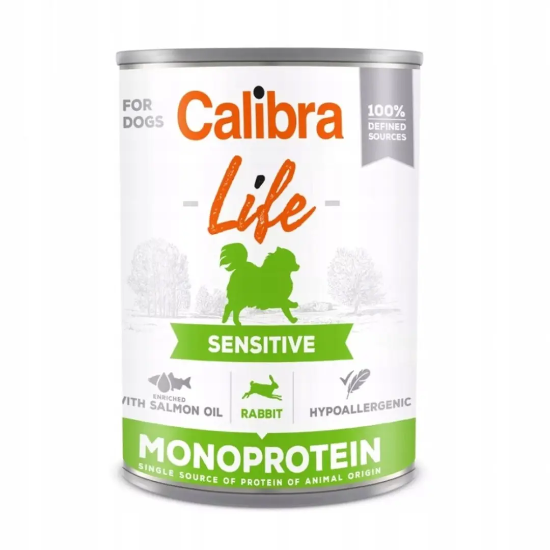 Calibra Life Adult Sensitive Hondenvoer Konijn - 12x400g - afbeelding 2 van 2