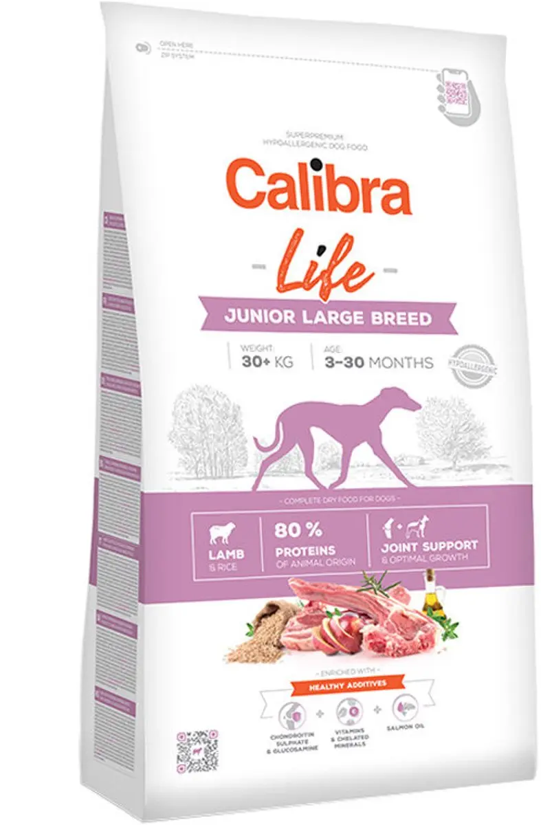 Calibra Dog Life Junior Large Lam - 12kg - afbeelding 2 van 2