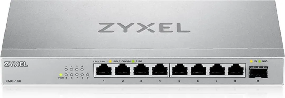 Zyxel XMG-108 2.5G Unmanaged Switch - 8 Poorten - Zilver
