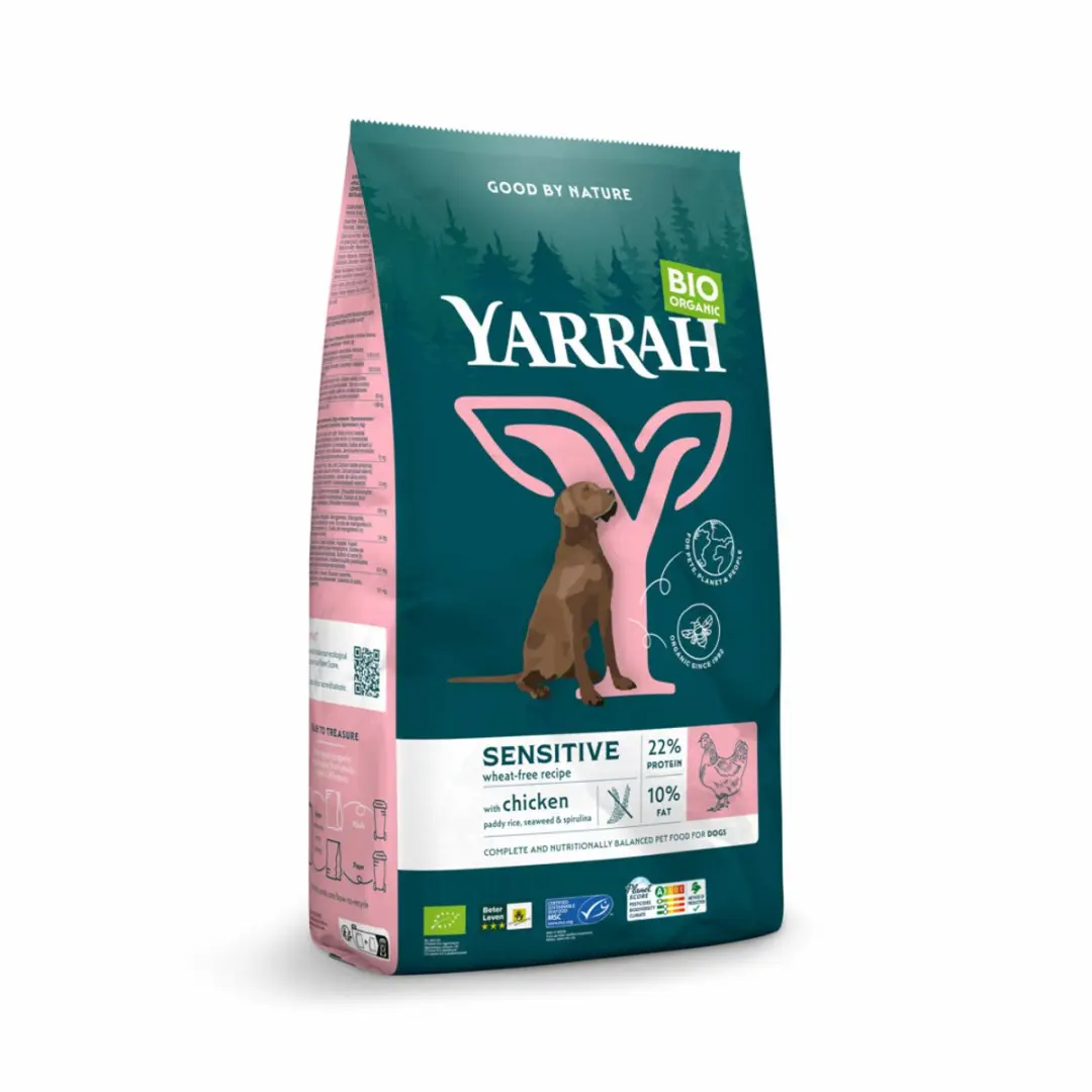 Yarrah Bio Hondenvoer Sensitive Adult Kip & Rijst - 4x 2kg - afbeelding 5 van 6