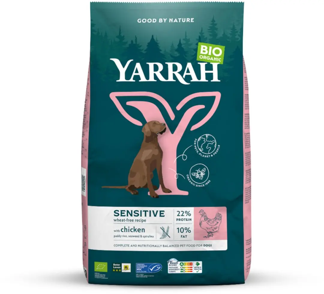 Yarrah Bio Hondenvoer Sensitive Adult Kip & Rijst