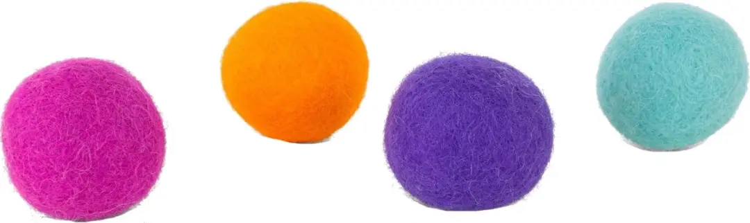 District 70 Glow Vilt Ballen Kattenspeeltje - 4 stuks - afbeelding 4 van 6