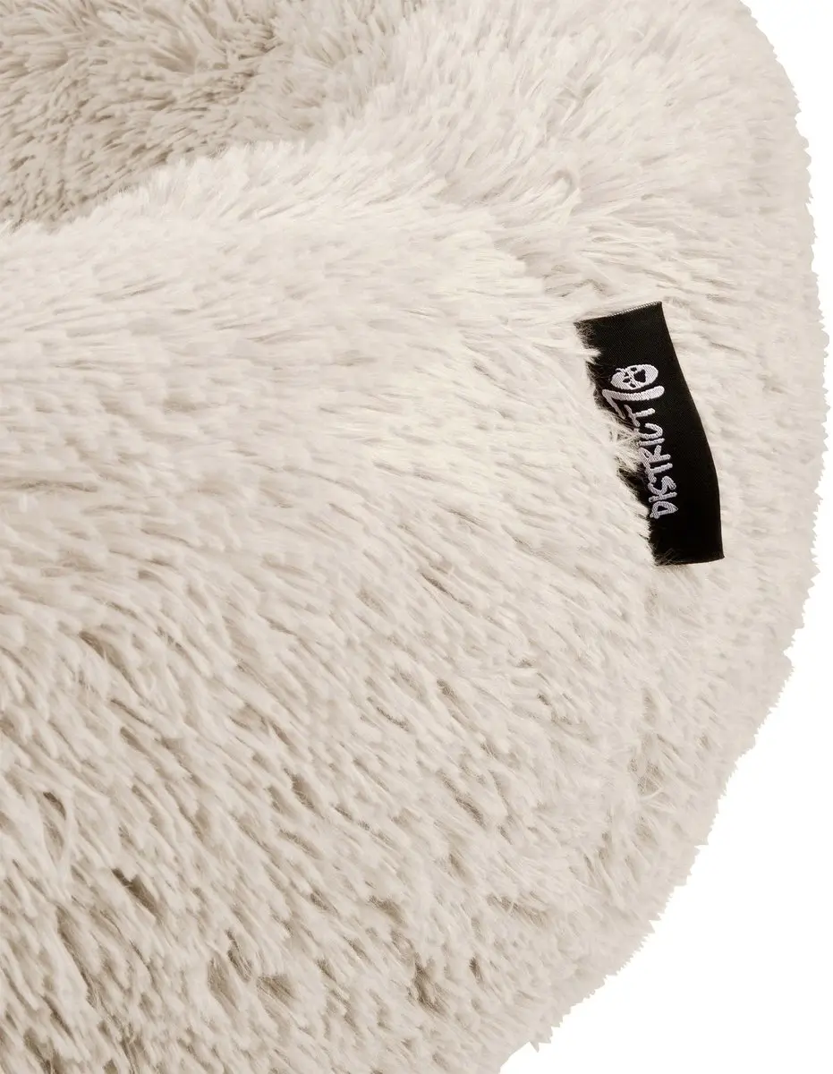 District 70 Fuzz Donut Hondenmand - Large Ø80cm - Merengue - afbeelding 2 van 6