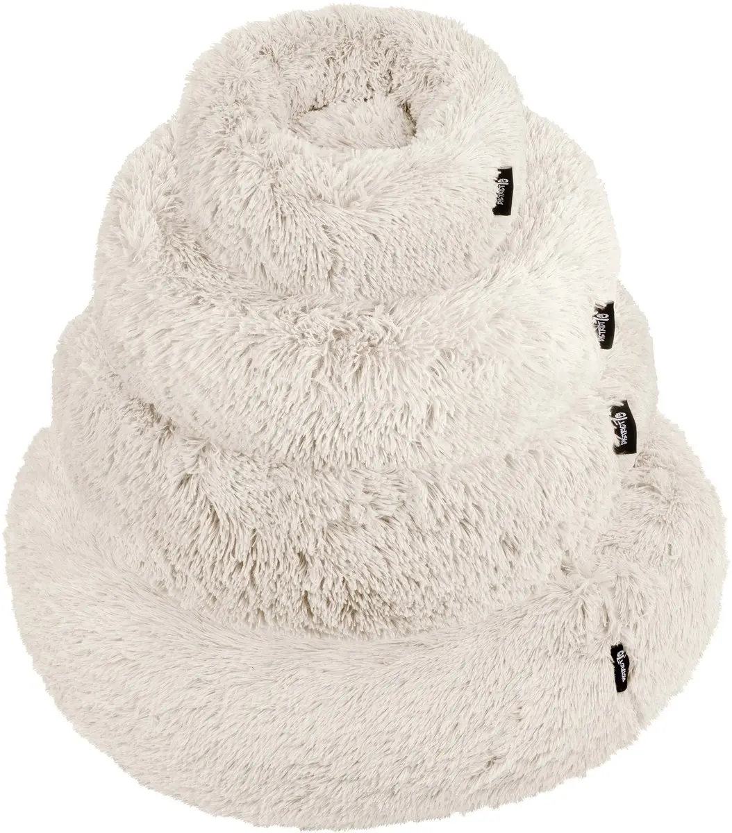 District 70 Fuzz Donut Hondenmand - Large Ø80cm - Merengue - afbeelding 4 van 6
