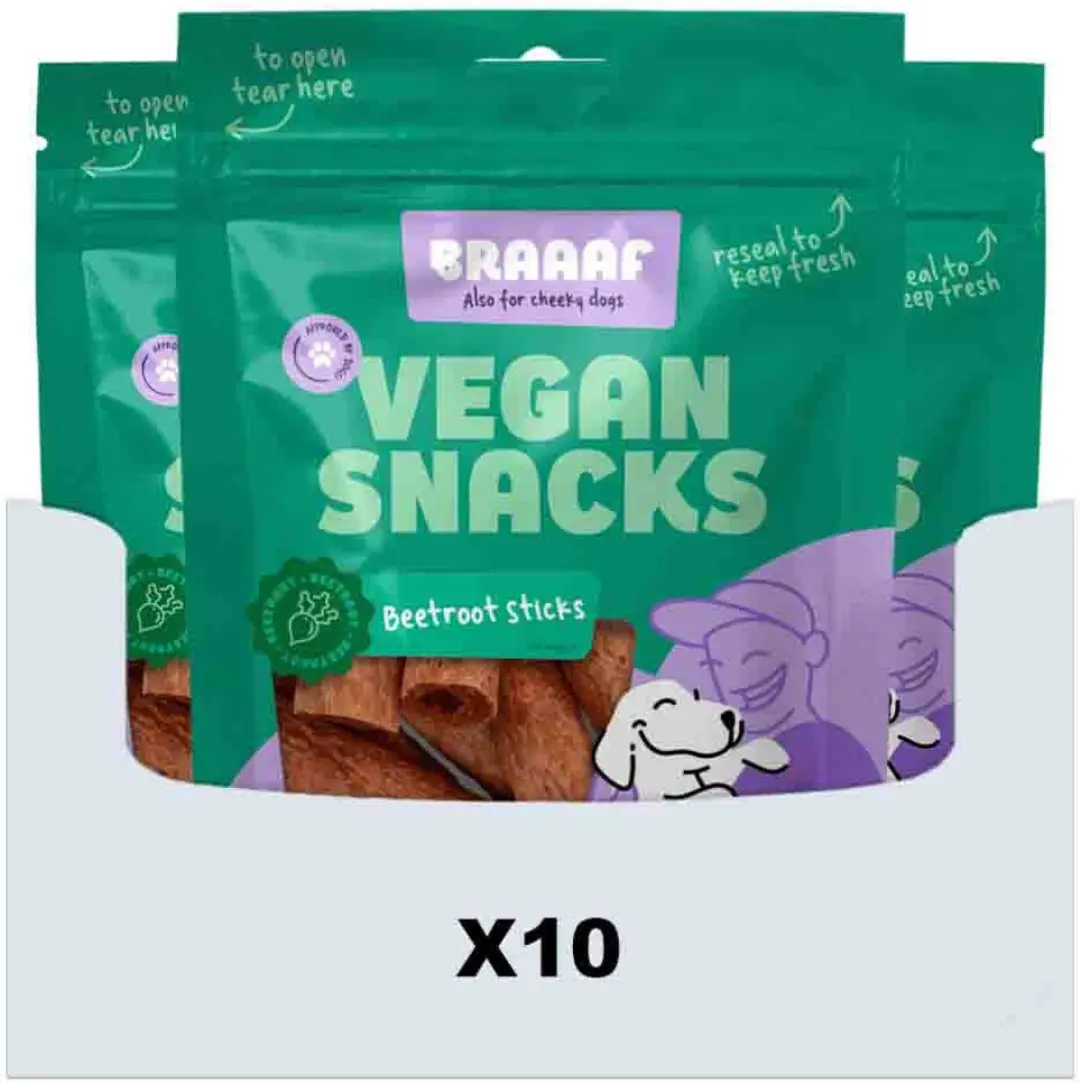 Braaaf Hondensnack Sticks Bieten 6 cm