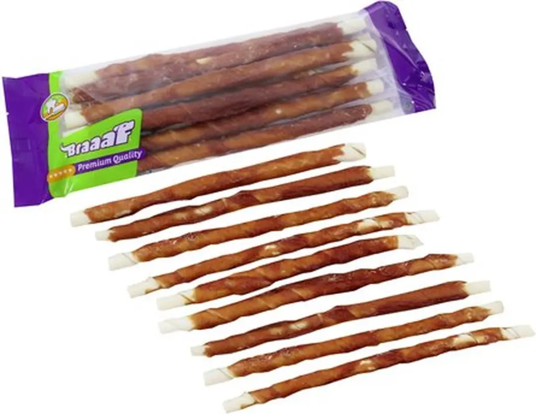 Braaaf Hondensnack Rol Sticks Eend 25cm - 240g - afbeelding 6 van 6