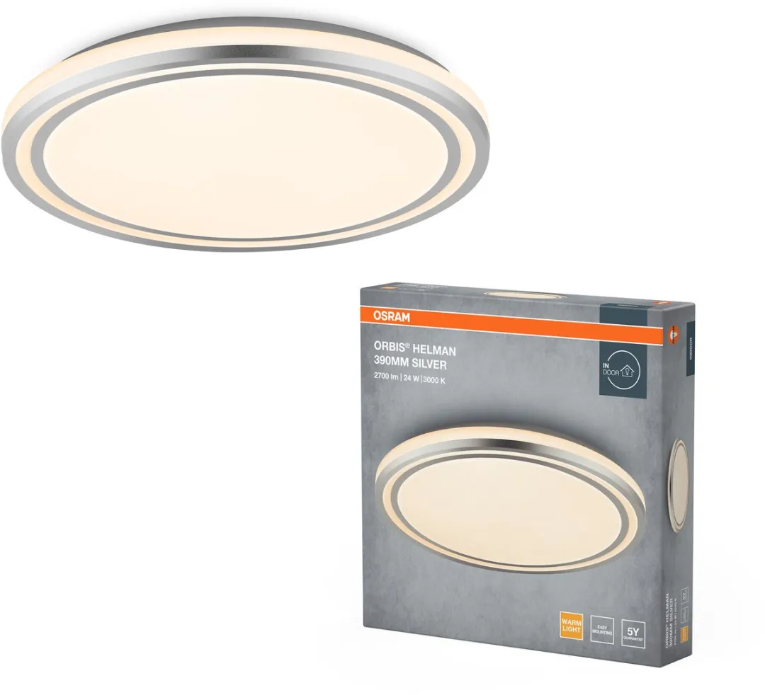 Osram Orbis Helman Plafondlamp 24W - 1500lm - 390mm - Zilver