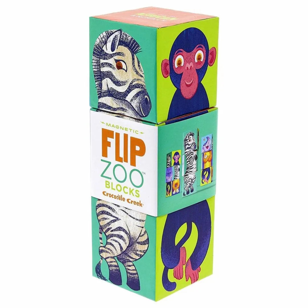 Crocodile Creek Magnetic Blocks African Animals 9-delig - Meerkleurig
