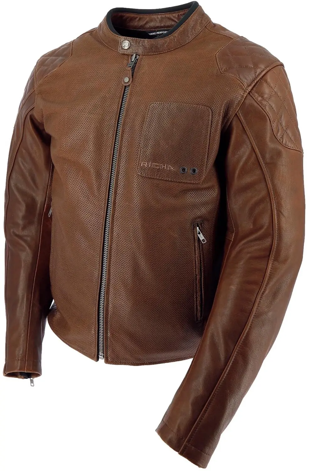 Richa Yorktown 2025 geperforeerde motorfiets lederen jas -