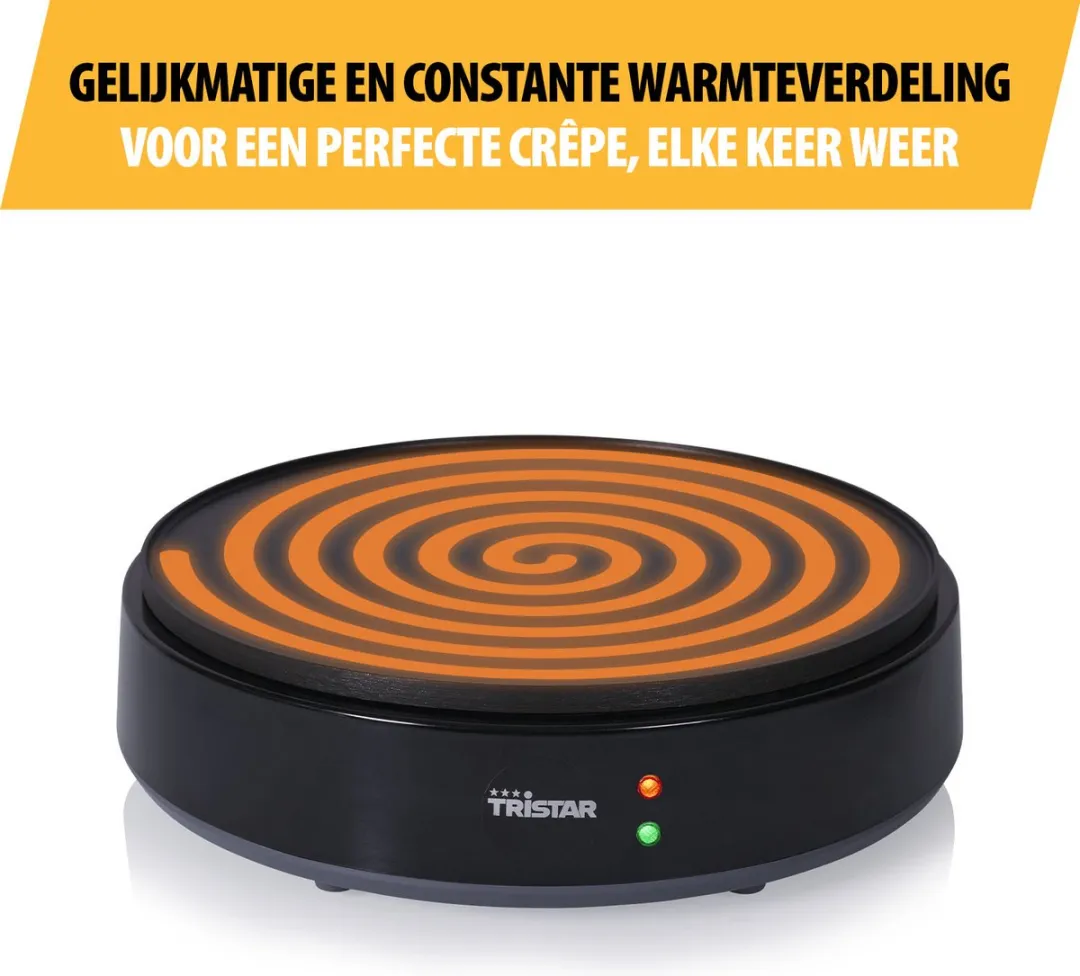 Tristar BP-2627 Crêpemaker 1200W - 30cm Zwart