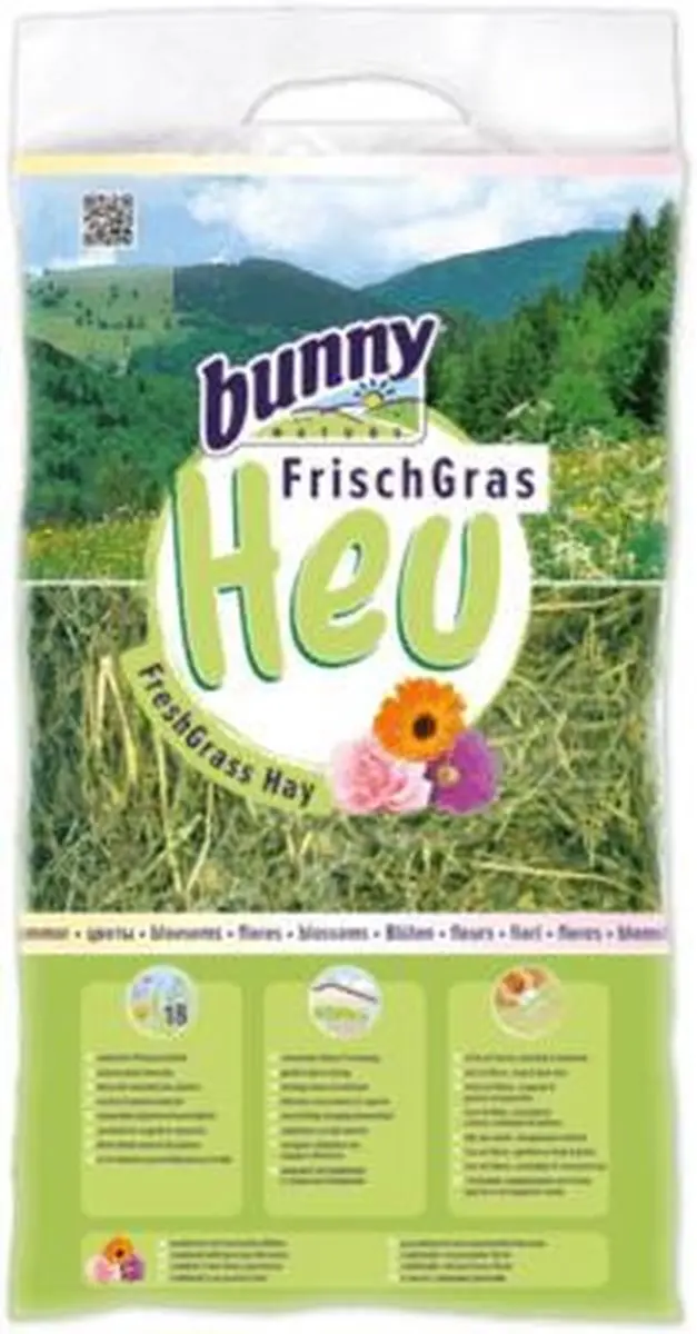 Bunny Nature Knaagdiervoer Vers Gras Hooi Bloesem 500g - afbeelding 2 van 2
