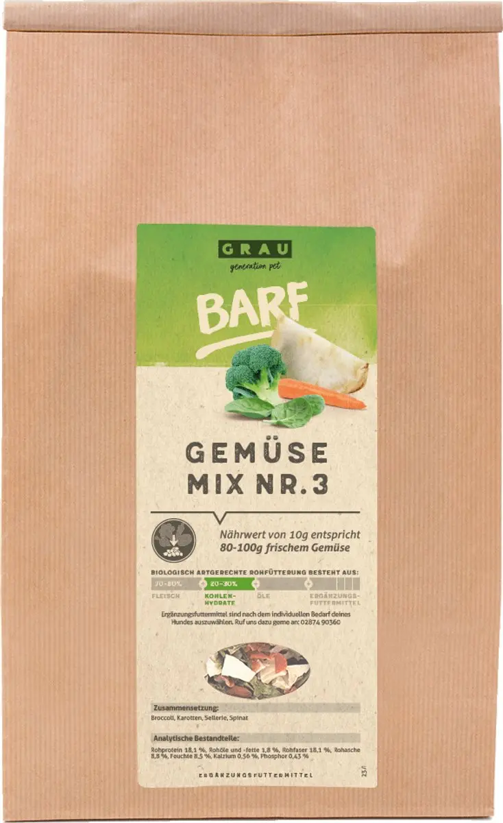 Grau barf groentenmix voor honden nr.3