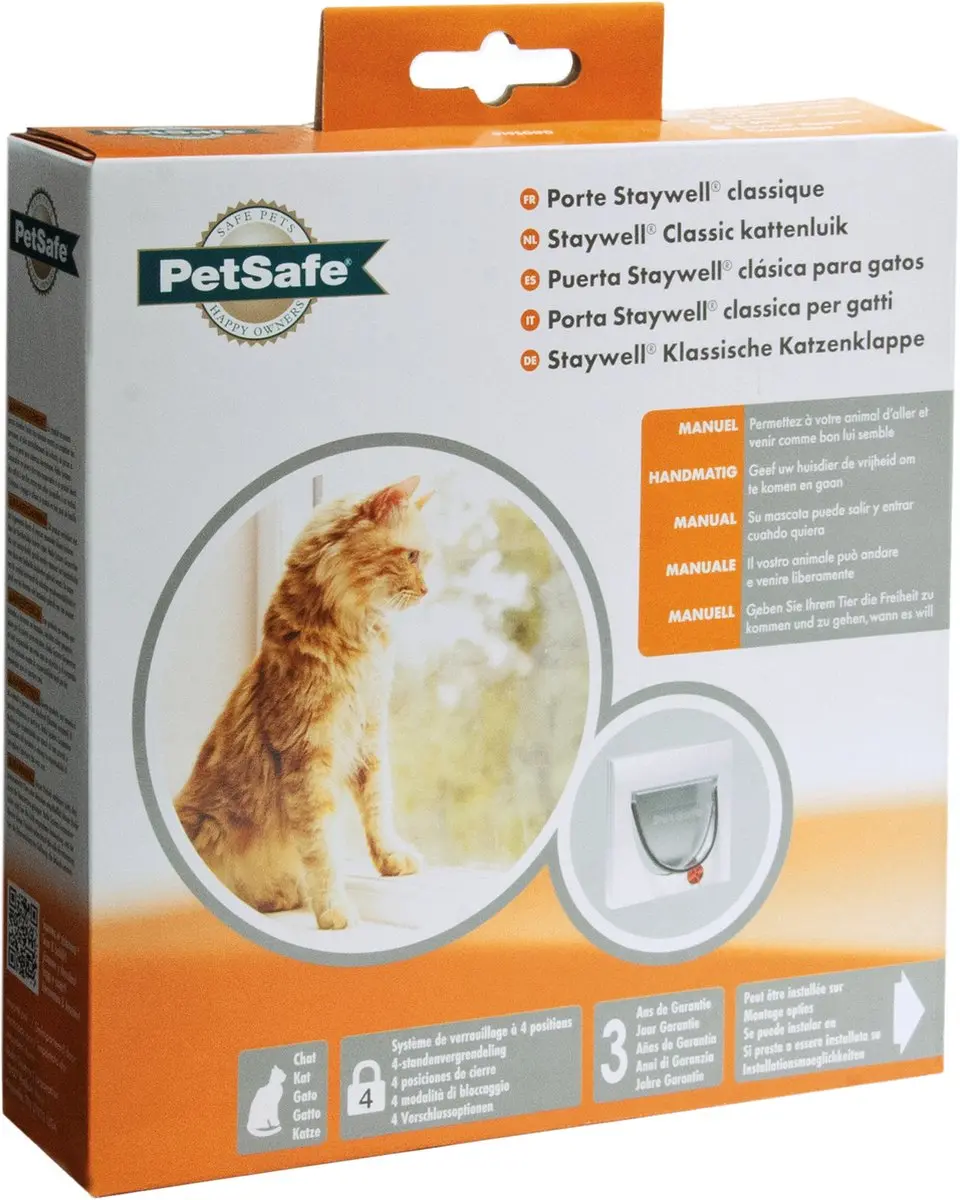Petsafe 919 Classic - Wit - Kattenluik - 22,4 x 22,4 x 22,4 cm - afbeelding 3 van 6