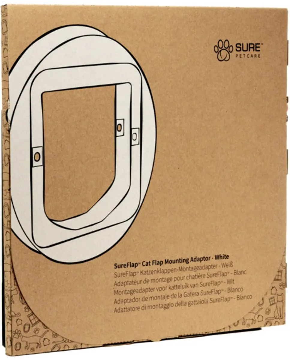 SureFlap Glas Installatie Adapter Kattenluik - Wit - afbeelding 4 van 4