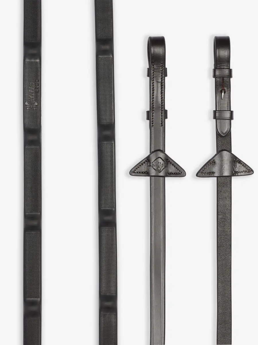 LeMieux Ergo Grip Rubber Teugels Full - Donkerbruin - afbeelding 3 van 3