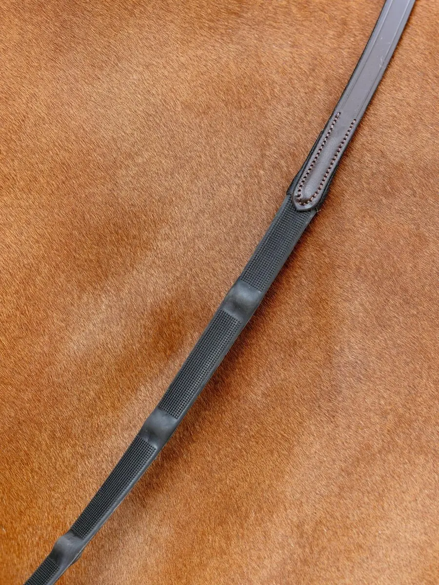 LeMieux Ergo Grip Rubber Teugels Full - Donkerbruin - afbeelding 2 van 3